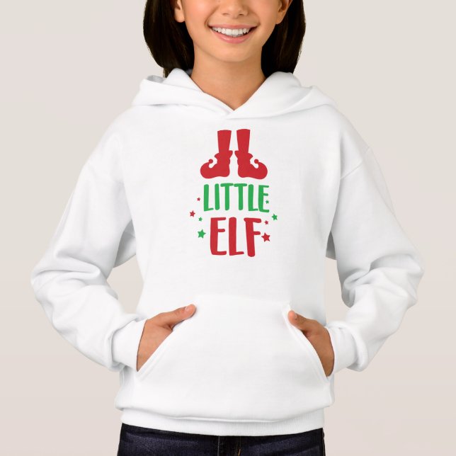 Little Elf, Elf Shoes, Stars, jul, Julafton T Shirt (Framsida)