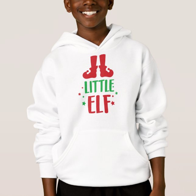 Little Elf, Elf Shoes, Stars, jul, Julafton T Shirt (Framsida)