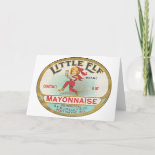 Little Elf Mayonnaise - Vintage Label Helgkort