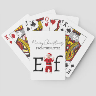 Little Elf Merry Christmas Gift Playing Cards Casinokort