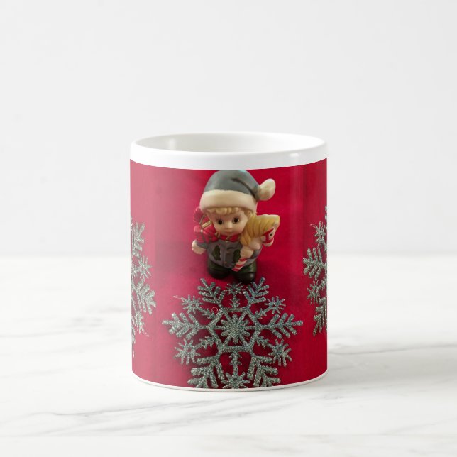 Little Elf Silver Snowflake Coffee Mugg (Center)