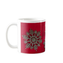 Little Elf Silver Snowflake Coffee Mugg