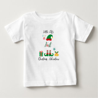 Little Elf's First Christmas Adventure Baby T-Shir T Shirt
