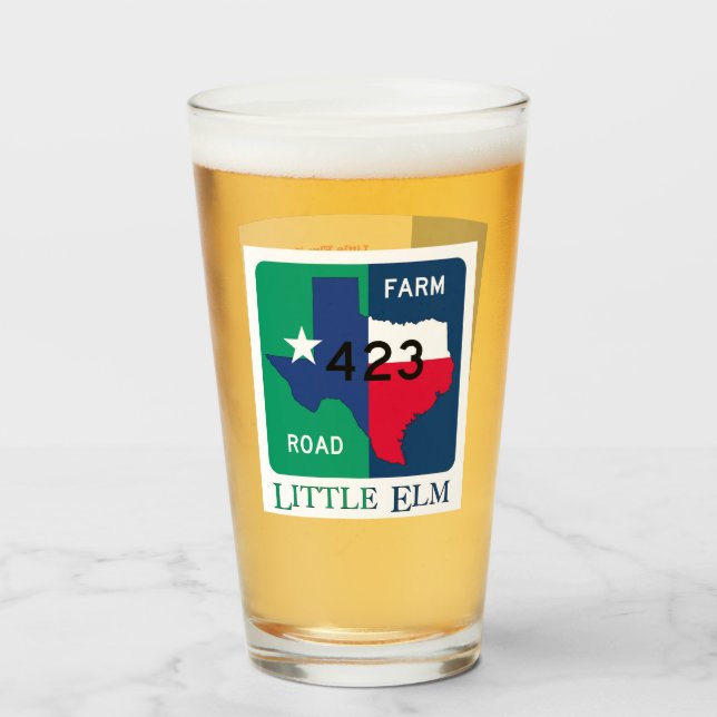 Little Elm, Texas, & FM 423 Rd, Pint Glass Glaskopp (Framsida fylld)