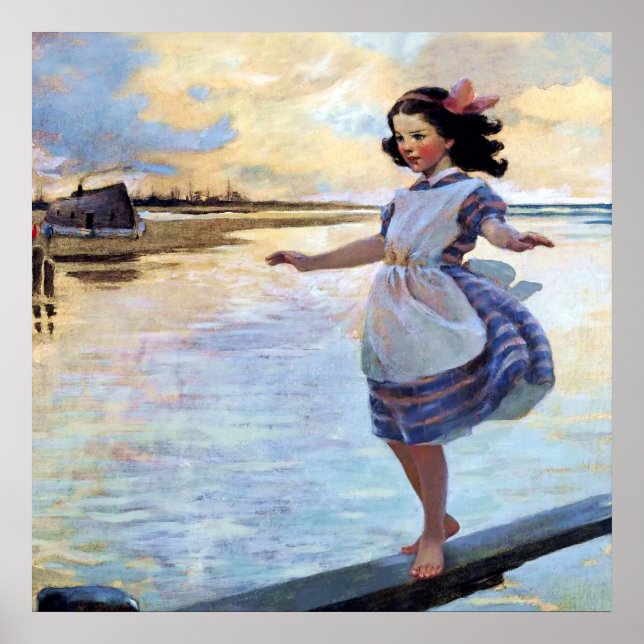 "Little Eml'y" av Jessie Willcox Smith Poster (Framsidan)