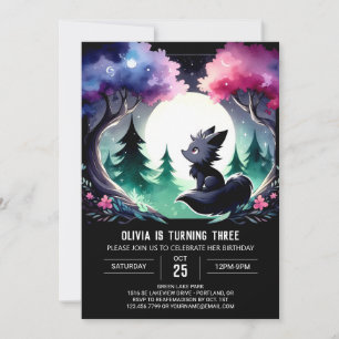 Little Enchanted Varg Birthday Inbjudningar
