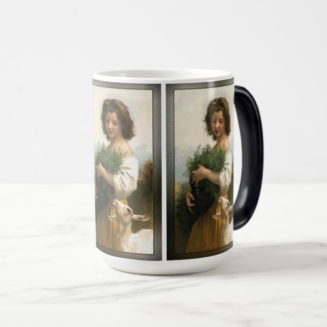 Little Esmeralda av William-Adolphe Bouguereau Magisk Mugg (Framsida höger)