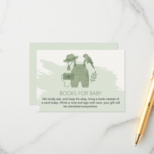 Little Explorer Baby Shower Books for Baby Tilläggskort (Fram/Back In Situ)