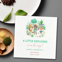 Little Explorer Forest detektiv Boy Baby Shower