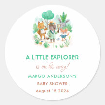 Little Explorer Forest detektiv Boy Baby Shower