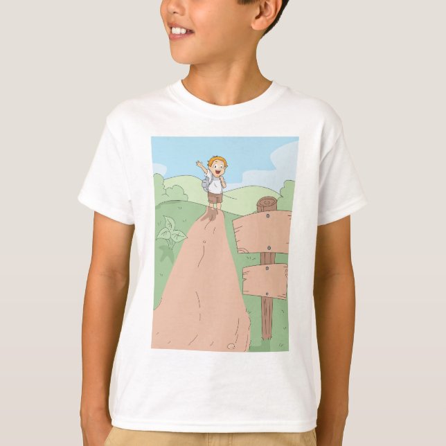Little Explorer Hiking Adventure T Shirt (Framsida)