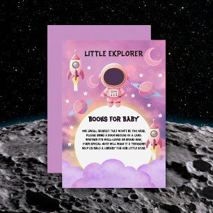 Little Explorer Modern Lila Baby Shower Tilläggskort