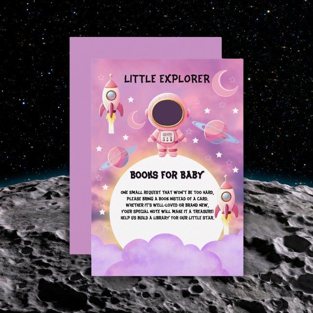 Little Explorer Modern Lila Baby Shower Tilläggskort (Skapare uppladdad)