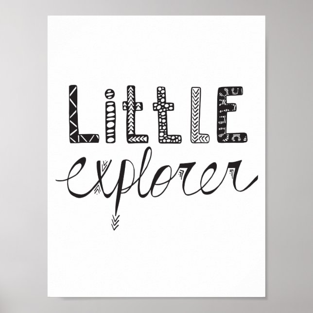 Little Explorer - Nursery or Kids Room Poster (Framsidan)