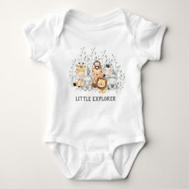 Little Explorer Safari Animals Baby Shower T Shirt