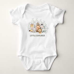 Little Explorer Safari Animals Baby Shower T Shirt