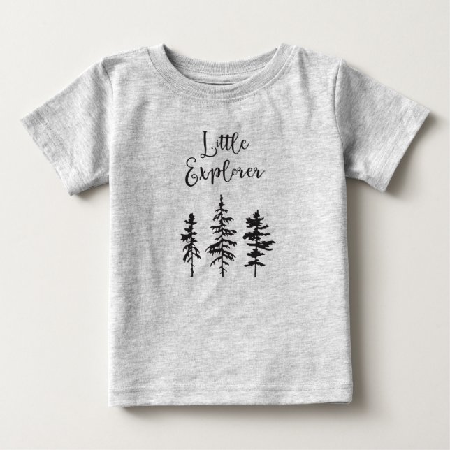 Little Explorer, Woodland Träd Baby Shirt T (Framsida)