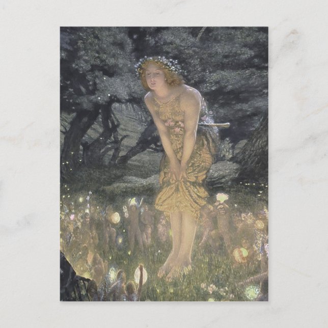 Little Fairy Angel and Girl Vykort (Framsida)