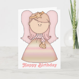 Little Fairy Angel Grattis på födelsedagen Card 2b Kort