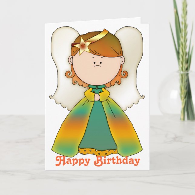 Little Fairy Angel Grattis på födelsedagen Card 5b Kort (Framsida)