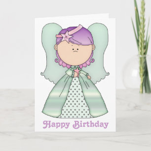 Little Fairy Angel Grattis på födelsedagen Card 6b Kort