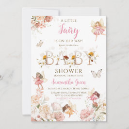 Little Fairy Baby Shower Inbjudningar