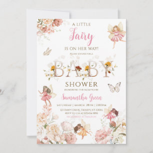 Little Fairy Baby Shower Inbjudningar