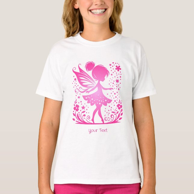 Little Fairy Blommigt Girl T-Shirt (Framsida)