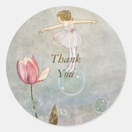 Little Fairy på en bugg Runt Klistermärke