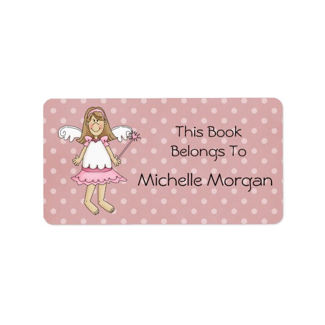 Little Fairy Princess Bookplate Label Adressetikett (Framsidan)