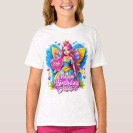Little Fairy Princess Rainbow Vingar, födelsedagsp T Shirt