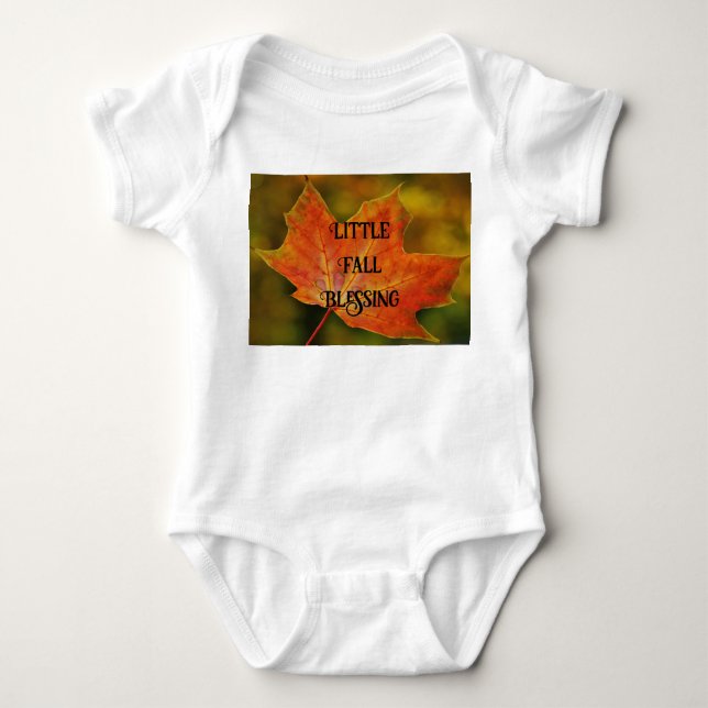 Little Fall Blating Personlig Baby Bodykostym T Shirt (Framsida)