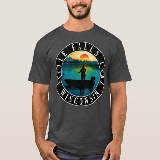 Little Falls Sjö Wisconsin Fishing T Shirt