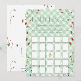 Little Fånig Goose Neutralt Baby Shower Bingo Card Inbjudningar