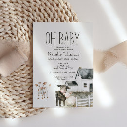 Little Farm Nursery Animals Baby Shower-inbjudan Inbjudningar