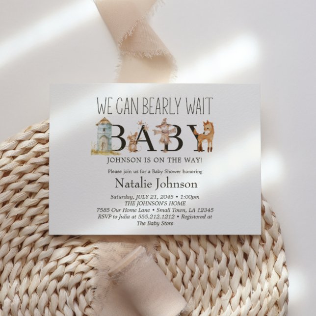 Little Farm Nursery Animals Baby Shower-inbjudan Inbjudningar (Skapare uppladdad)