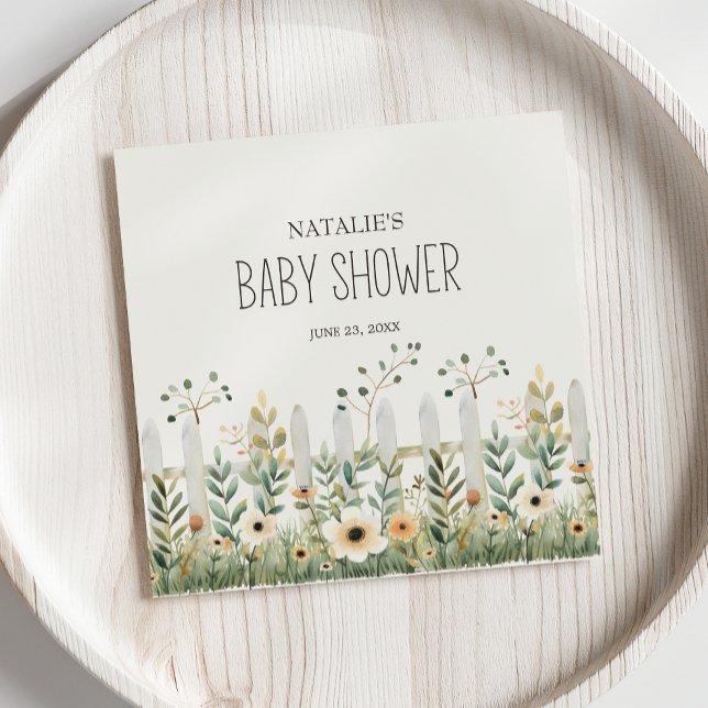 Little Farm Nursery Animals Baby Shower Napkins Pappersservett (Skapare uppladdad)