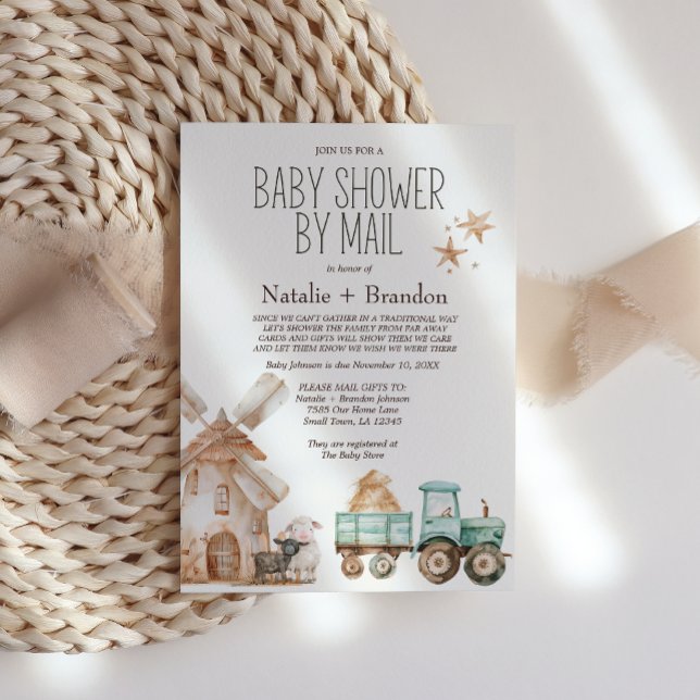 Little Farm Nursery Animy by Mail Baby Shower Inbjudningar (Skapare uppladdad)