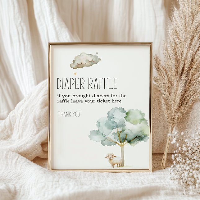 Little Farm Nursery Baby Shower Diaper Raffle Sign Poster (Skapare uppladdad)