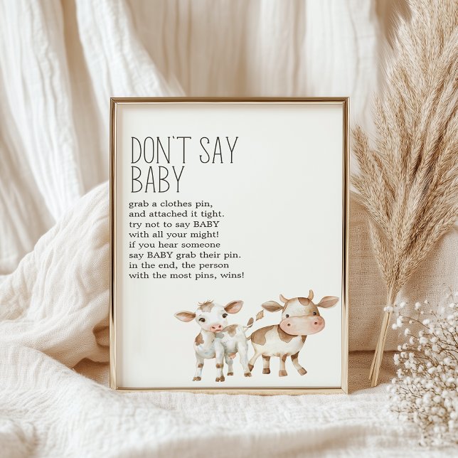 Little Farm Nursery Baby Shower Game Sign Poster (Skapare uppladdad)