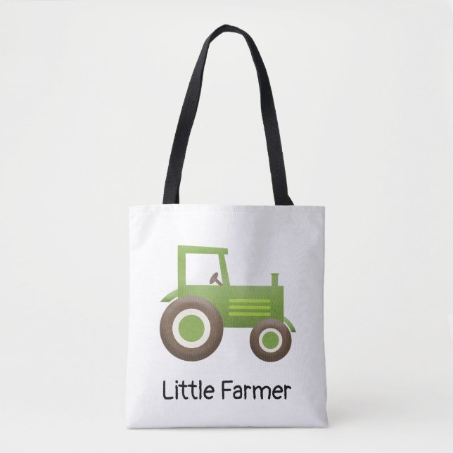 Little Farmer Grönt Tractor Tygkasse (Framsida)