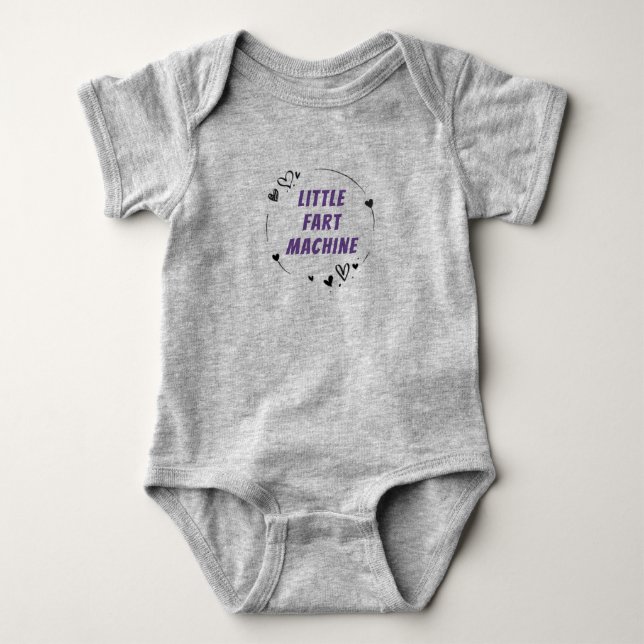 "Little Fart Maskin" Funny Baby Bodykostym T Shirt (Framsida)