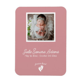 Little Feet Baby Memorial Funeral Photo Magnet
