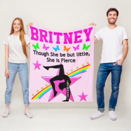 LITTLE FIERCE GYMNAST PERSONLIG FLEECE BLANKET