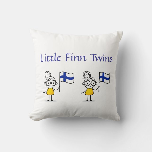 Little Finn Twillingars Pillow-Girls Kudde (Framsida)