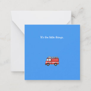 Little Fire Lastbil Mini Tackkort Card Anteckningskort