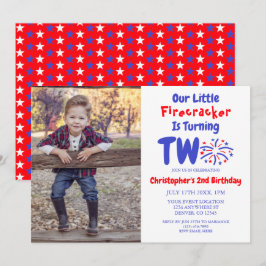 Little Firecracker 2:a födelsedagen Inbjudningar