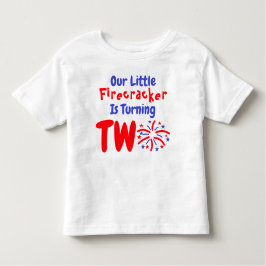 Little Firecracker 2:a födelsedagen Småbarn T-shir T Shirt