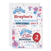 Little Firecracker 2:a födelsedagsinbjudan