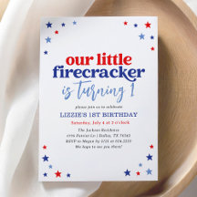 Little Firecracker 4:e juli 1:a födelsedagen